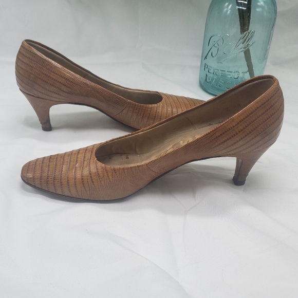 Vintage Thayer Mcneil alligator and lizard skin shoes - Picture 5 of 9